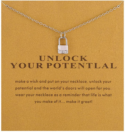 Message Card Compass Pendant Necklace Friendship Starfish Good Luck Elephant Pendant Chain Necklace with Gift Card