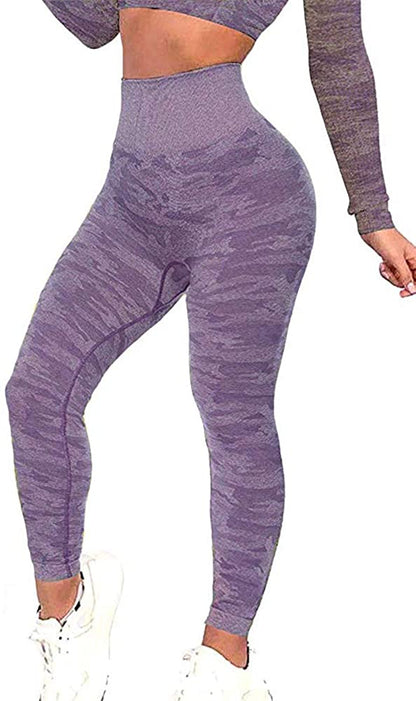 Womens High Waist Yoga Leggings Seamless Fitness Sports Gym Pants Shark Trousers
