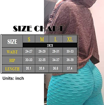 Womens High Waisted Yoga Pants Tummy Control Scrunched Booty Leggings Workout Running Butt Lift Textured Tights