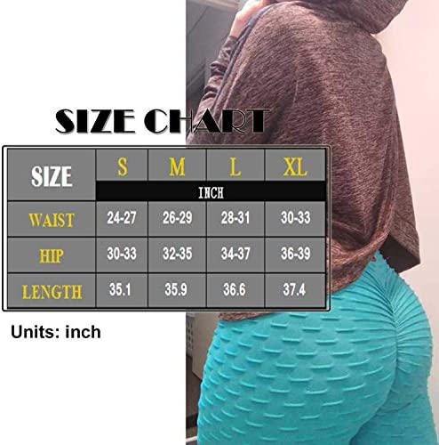 Womens High Waisted Yoga Pants Tummy Control Scrunched Booty Leggings Workout Running Butt Lift Textured Tights