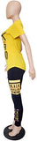 Womens Sexy 2 Piece Sports Outfit Set Shirt Bodycon Pants Joggers Clubwear Tracksuit Sportswear Set