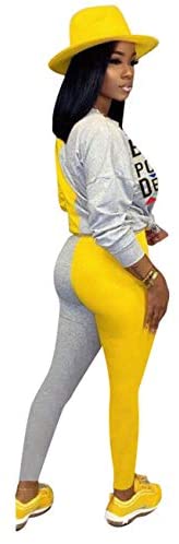 Womens Sexy 2 Piece Sports Outfit Set Shirt Bodycon Pants Joggers Clubwear Tracksuit Sportswear Set