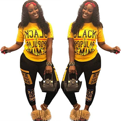 Womens Sexy 2 Piece Sports Outfit Set Shirt Bodycon Pants Joggers Clubwear Tracksuit Sportswear Set