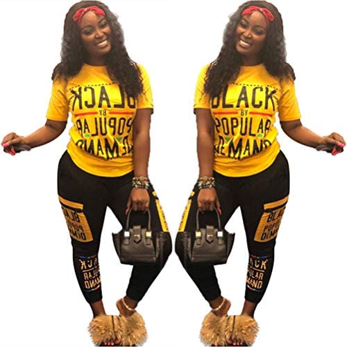 Womens Sexy 2 Piece Sports Outfit Set Shirt Bodycon Pants Joggers Clubwear Tracksuit Sportswear Set