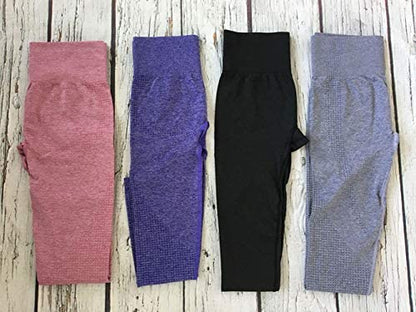 Womens High Waist Yoga Leggings Seamless Fitness Sports Gym Pants Shark Trousers