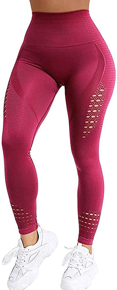 Womens High Waist Yoga Leggings Seamless Fitness Sports Gym Pants Shark Trousers