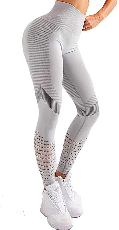 Womens High Waist Yoga Leggings Seamless Fitness Sports Gym Pants Shark Trousers