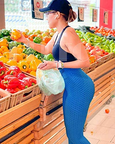 Womens High Waisted Yoga Pants Tummy Control Scrunched Booty Leggings Workout Running Butt Lift Textured Tights