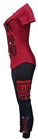 Womens Sexy 2 Piece Sports Outfit Set Shirt Bodycon Pants Joggers Clubwear Tracksuit Sportswear Set