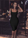 Women's Sexy Bodycon Tank Dress Sleeveless Basic Midi Club Dresses