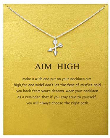 Message Card Compass Pendant Necklace Friendship Starfish Good Luck Elephant Pendant Chain Necklace with Gift Card