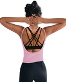 Womens Summer Workout Tops Sexy Backless Yoga Shirts Open Back Activewear Running Sports Gym Quick Dry Tank Tops