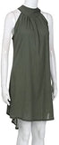 Women clothes Womens Sexy Sleeveless Dresses,Summer Casual Loose Cotton Linen Beach Holiday Party Irregular Dress