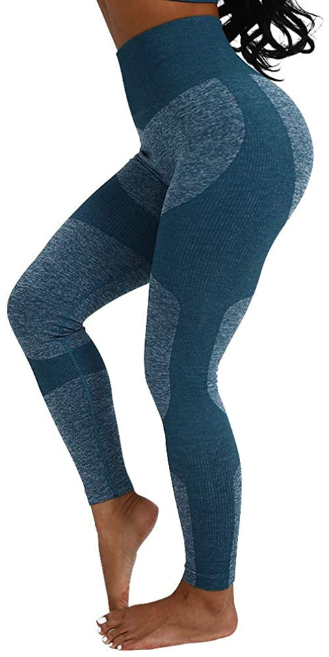 Womens High Waist Yoga Leggings Seamless Fitness Sports Gym Pants Shark Trousers