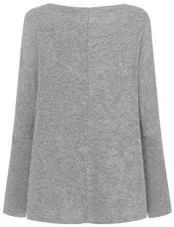 Womens Off The Shoulder Tops Baggy Shirt Long Sleeve Blouse Oversized Sweater Jumper Pullover