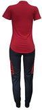Womens Sexy 2 Piece Sports Outfit Set Shirt Bodycon Pants Joggers Clubwear Tracksuit Sportswear Set