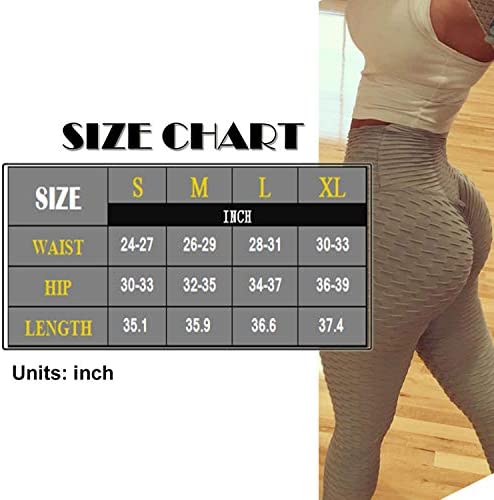 Womens High Waisted Yoga Pants Tummy Control Scrunched Booty Leggings Workout Running Butt Lift Textured Tights