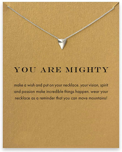 Message Card Compass Pendant Necklace Friendship Starfish Good Luck Elephant Pendant Chain Necklace with Gift Card