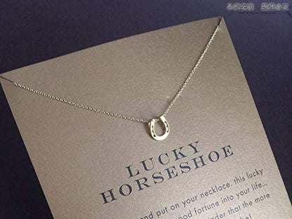 Message Card Compass Pendant Necklace Friendship Starfish Good Luck Elephant Pendant Chain Necklace with Gift Card
