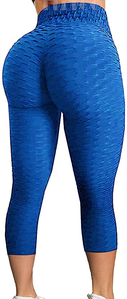 Womens High Waisted Yoga Pants Tummy Control Scrunched Booty Leggings Workout Running Butt Lift Textured Tights