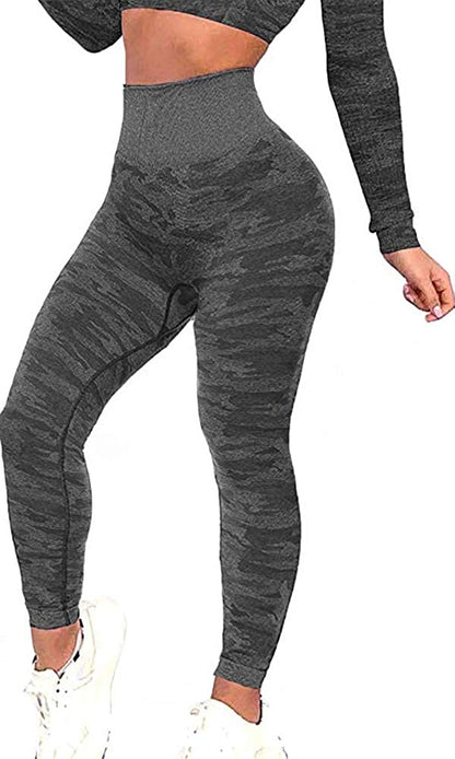 Womens High Waist Yoga Leggings Seamless Fitness Sports Gym Pants Shark Trousers