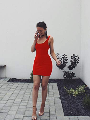 Women's Sexy Casual Sleeveless Tank Bodycon Summer Club Mini Dress