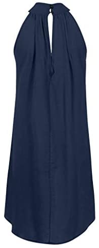 Women clothes Womens Sexy Sleeveless Dresses,Summer Casual Loose Cotton Linen Beach Holiday Party Irregular Dress