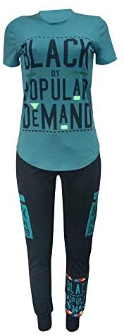 Womens Sexy 2 Piece Sports Outfit Set Shirt Bodycon Pants Joggers Clubwear Tracksuit Sportswear Set