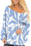 Womens Off The Shoulder Tops Baggy Shirt Long Sleeve Blouse Oversized Sweater Jumper Pullover