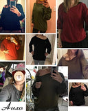 Womens Off The Shoulder Tops Baggy Shirt Long Sleeve Blouse Oversized Sweater Jumper Pullover