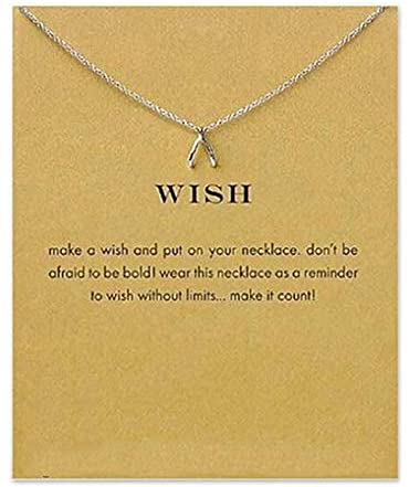 Message Card Compass Pendant Necklace Friendship Starfish Good Luck Elephant Pendant Chain Necklace with Gift Card