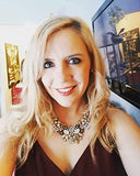 Antique Gold Bib Statement Necklace with Crystal Flower Cluster for Women Weddings Prom