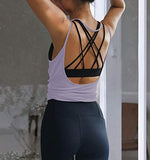 Womens Summer Workout Tops Sexy Backless Yoga Shirts Open Back Activewear Running Sports Gym Quick Dry Tank Tops