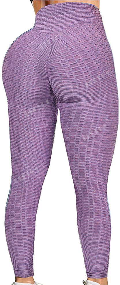 Womens High Waisted Yoga Pants Tummy Control Scrunched Booty Leggings Workout Running Butt Lift Textured Tights