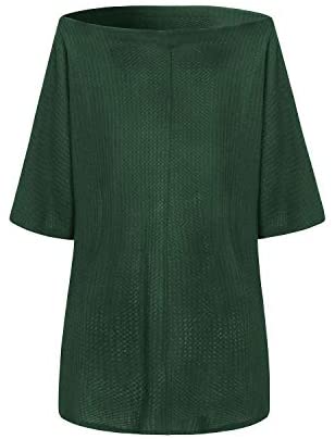 Womens Off The Shoulder Tops Baggy Shirt Long Sleeve Blouse Oversized Sweater Jumper Pullover