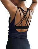 Womens Summer Workout Tops Sexy Backless Yoga Shirts Open Back Activewear Running Sports Gym Quick Dry Tank Tops