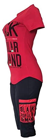 Womens Sexy 2 Piece Sports Outfit Set Shirt Bodycon Pants Joggers Clubwear Tracksuit Sportswear Set