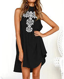 Women clothes Womens Sexy Sleeveless Dresses,Summer Casual Loose Cotton Linen Beach Holiday Party Irregular Dress