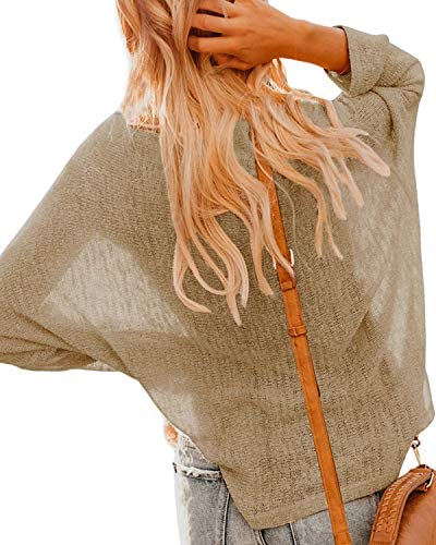 Womens Off The Shoulder Tops Baggy Shirt Long Sleeve Blouse Oversized Sweater Jumper Pullover