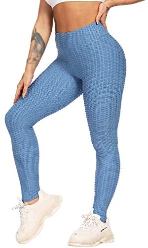 Womens High Waisted Yoga Pants Tummy Control Scrunched Booty Leggings Workout Running Butt Lift Textured Tights