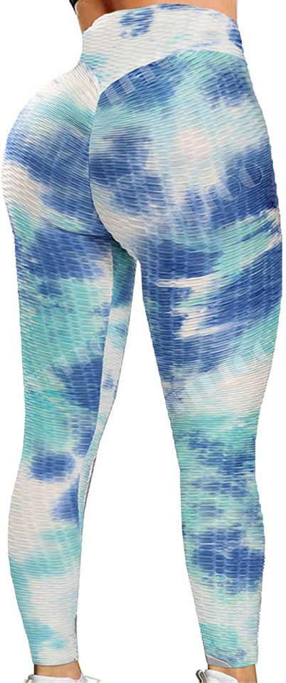 Womens High Waisted Yoga Pants Tummy Control Scrunched Booty Leggings Workout Running Butt Lift Textured Tights