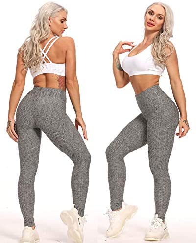 Womens High Waisted Yoga Pants Tummy Control Scrunched Booty Leggings Workout Running Butt Lift Textured Tights