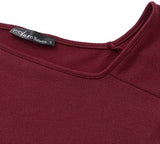 Womens Off The Shoulder Tops Baggy Shirt Long Sleeve Blouse Oversized Sweater Jumper Pullover