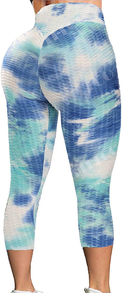 Womens High Waisted Yoga Pants Tummy Control Scrunched Booty Leggings Workout Running Butt Lift Textured Tights