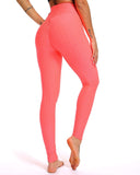 Womens High Waisted Yoga Pants Tummy Control Scrunched Booty Leggings Workout Running Butt Lift Textured Tights