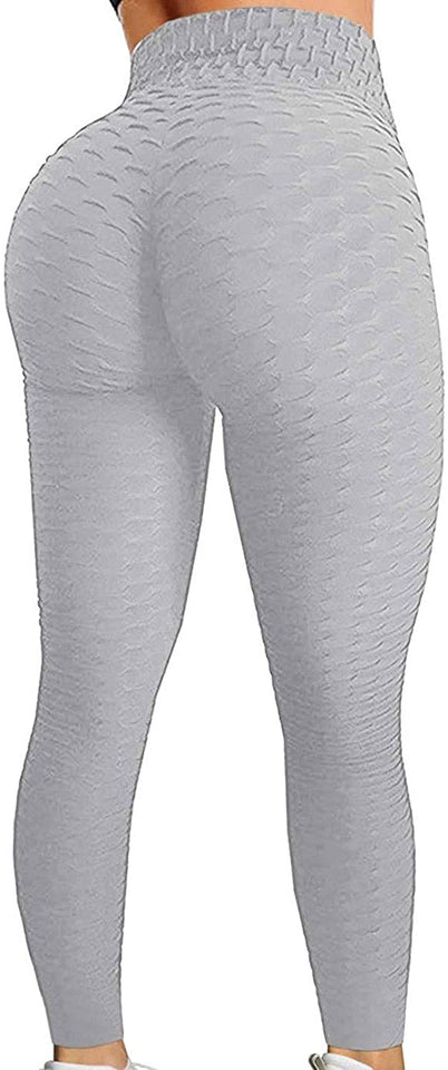 Womens High Waisted Yoga Pants Tummy Control Scrunched Booty Leggings Workout Running Butt Lift Textured Tights