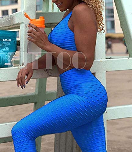 Womens High Waisted Yoga Pants Tummy Control Scrunched Booty Leggings Workout Running Butt Lift Textured Tights