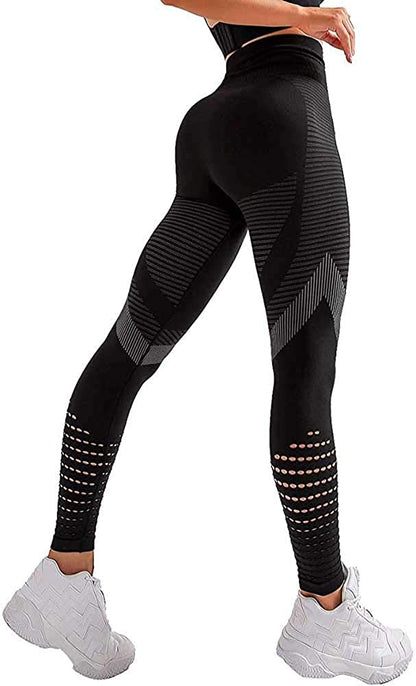 Womens High Waist Yoga Leggings Seamless Fitness Sports Gym Pants Shark Trousers