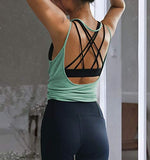 Womens Summer Workout Tops Sexy Backless Yoga Shirts Open Back Activewear Running Sports Gym Quick Dry Tank Tops