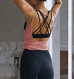 Womens Summer Workout Tops Sexy Backless Yoga Shirts Open Back Activewear Running Sports Gym Quick Dry Tank Tops